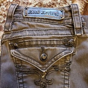 Rock Revival black evelyn jeans size 28